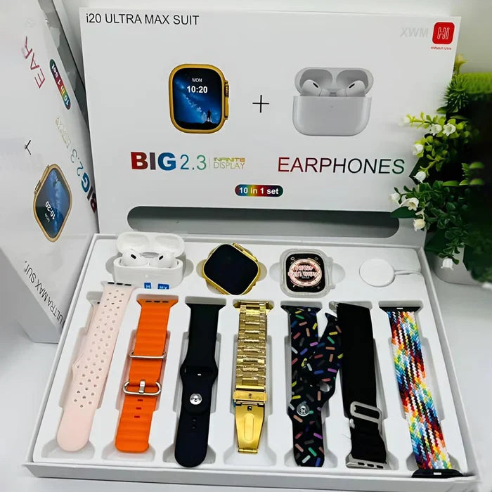 T900 Ultra Smart Bluetooth Calling Smartwatch + Earphones