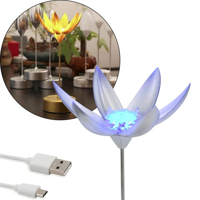 Lotus Flower Lamp with Music & Touch Control