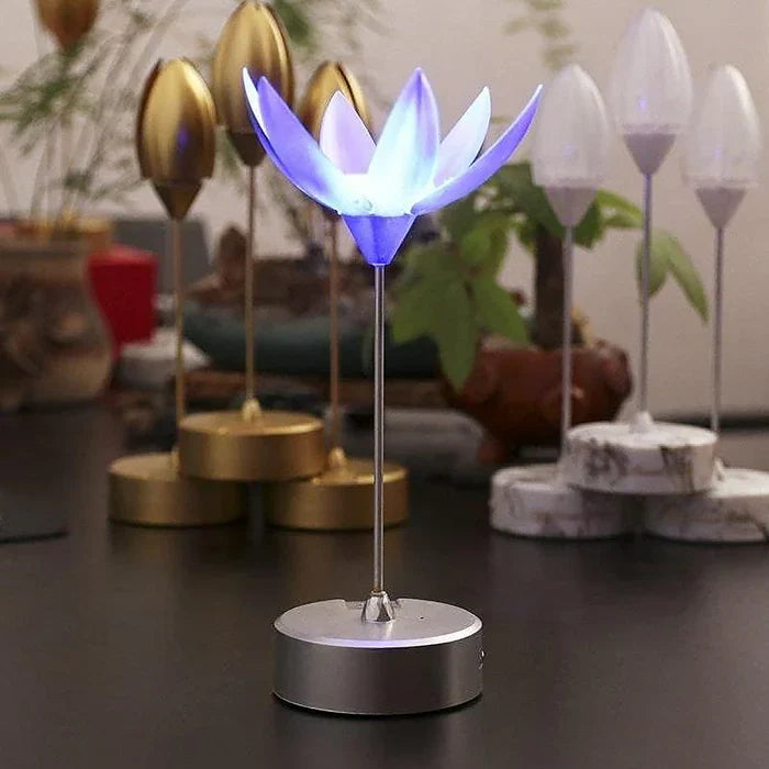 Lotus Flower Lamp with Music & Touch Control