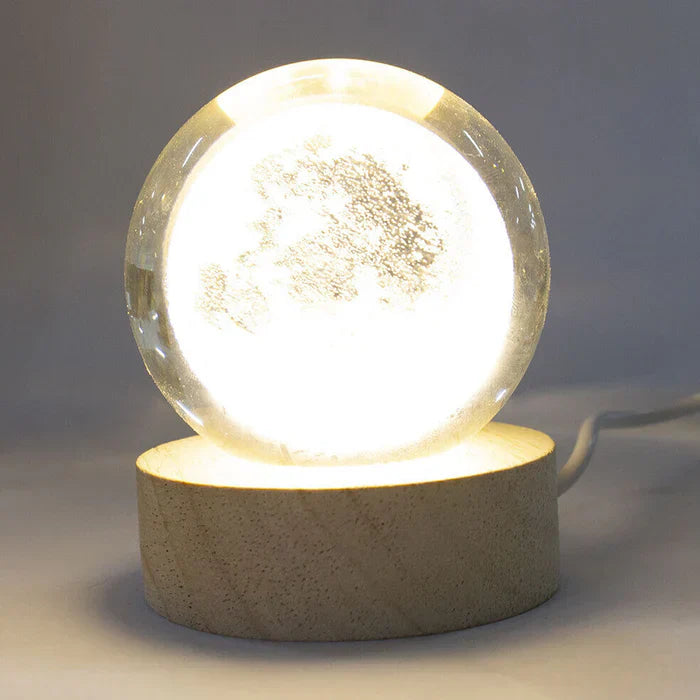 Moon 3D Crystal Ball lamps with Base