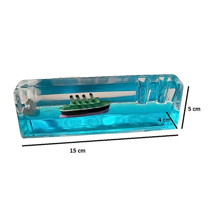 Unsinkable Cruise Ship Floating Water Ornament for Car, Desk, or Home Decor