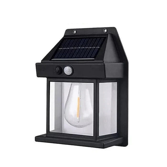 Solar Wall Lantern with Motion Sensor | Outdoor Wireless Dusk to Dawn Porch Light