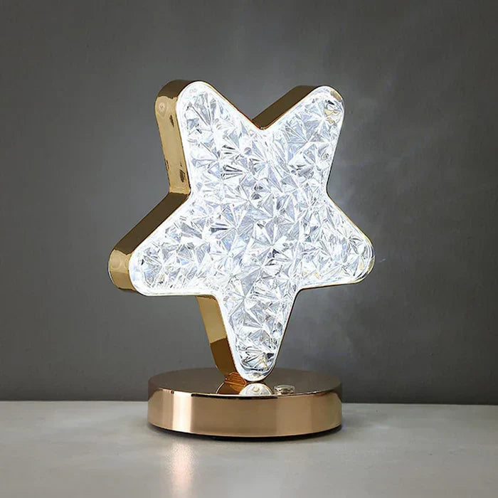 Star Shape Crystal Diamond Cordless Luxury Lamp