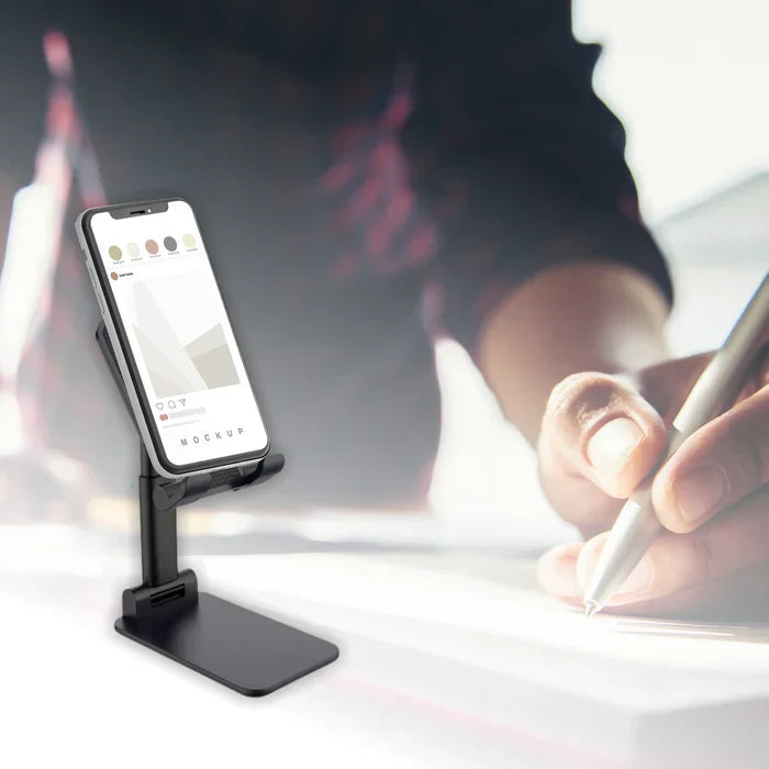 Foldable Portable Desktop Adjustable Stand for Smartphones & Tablets