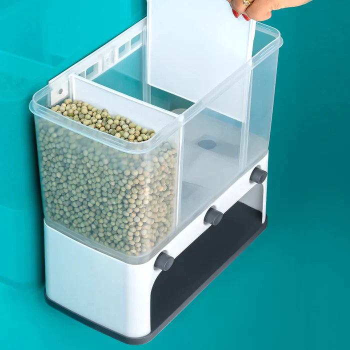 6-Grid Wall-Mounted Dry Food Storage Dispenser