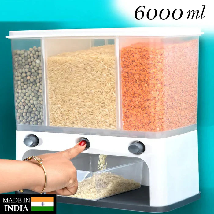 6-Grid Wall-Mounted Dry Food Storage Dispenser