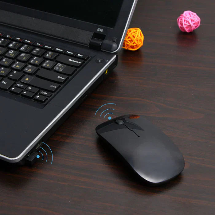 Slim Cordless Computer Mouse with Nano USB Receiver