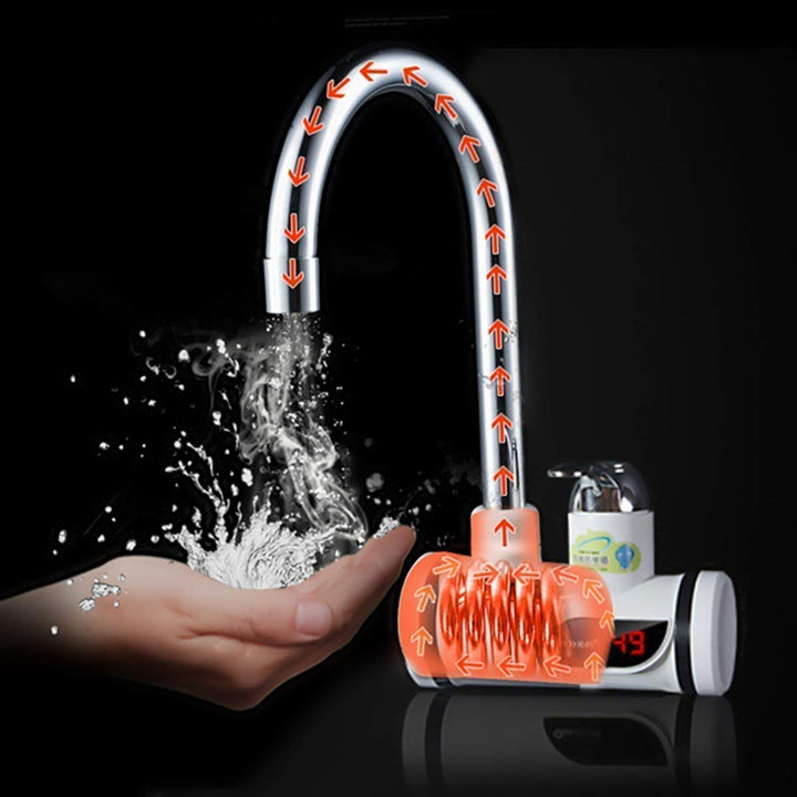 Stainless Steel LED Digital Display Instant Heating Electric Water Heater Faucet Tap