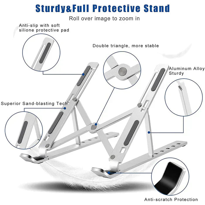 Portable Metal Laptop Stand with 6 Adjustable Angles