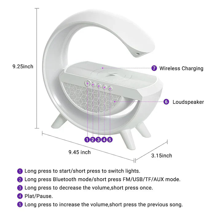 Multi-Function LED Night G Lamp with Bluetooth Speaker