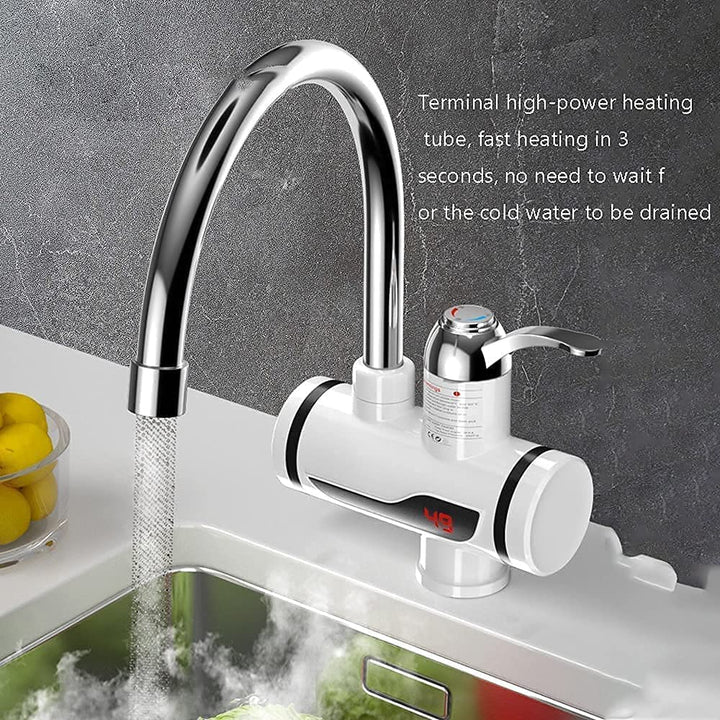 Stainless Steel LED Digital Display Instant Heating Electric Water Heater Faucet Tap