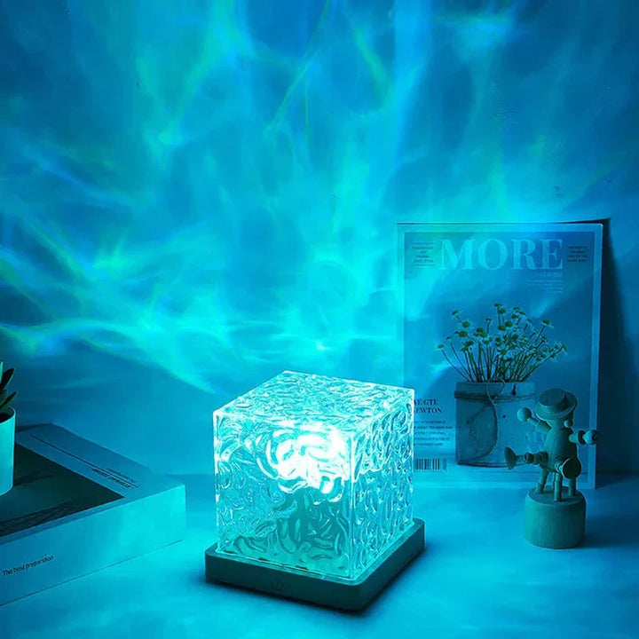 Dynamic Rotating Water Ripple Night Lamp