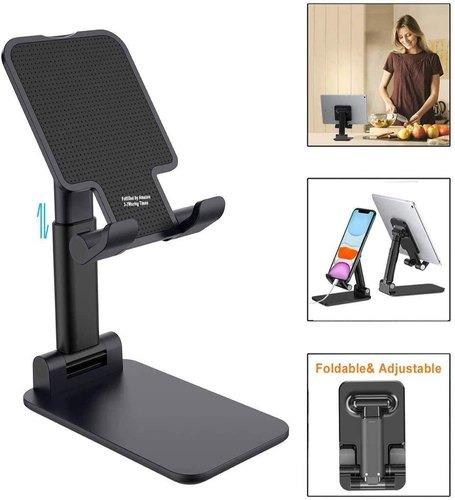 Foldable Portable Desktop Adjustable Stand for Smartphones & Tablets