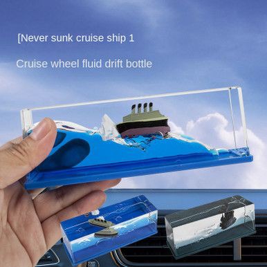 Unsinkable Cruise Ship Floating Water Ornament for Car, Desk, or Home Decor