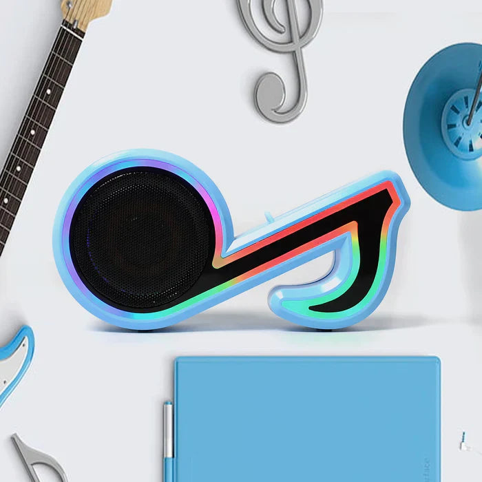 Mini Portable Music Note Bluetooth Speaker with LED Lighting